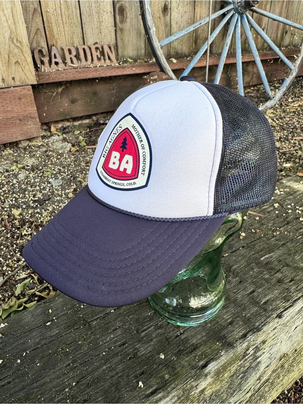 Big Agnes Blaze Trucker Hat Navy Blue White Snapback Otto Collection